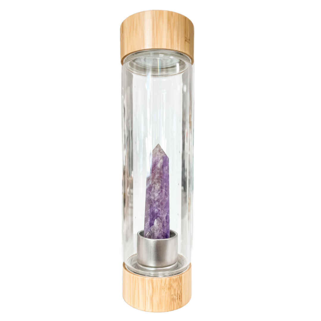 Amethyst Gem Crystal Water Bottle