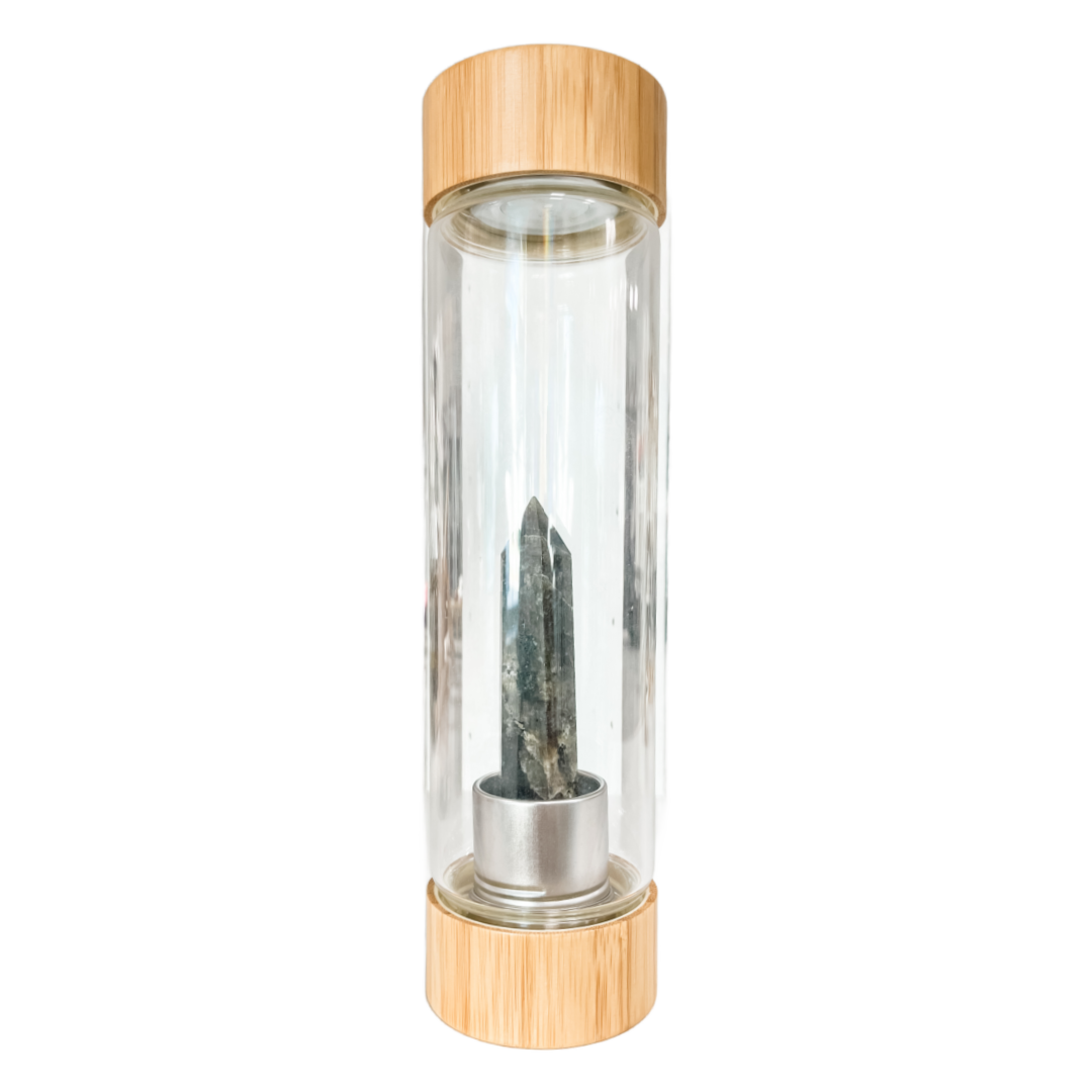Labradorite Gem Crystal Water Bottle